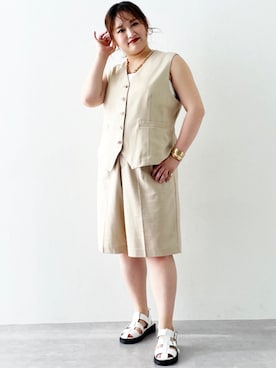「CHIC STYLE」｜「アイテム（アクセサリー）」を使った、SMILE LAND（スマイルランド）さん（レディース・160cm）の夏コーディネート