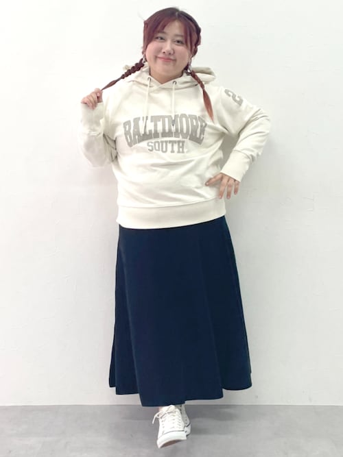 フレアロングニットスカート ＜大きいサイズ有＞シックスタイル