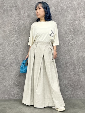 「150cm台コーデ」｜「アイテム（スカート）」を使った、SMILE LAND（スマイルランド）さん（レディース・158cm）の夏コーディネート