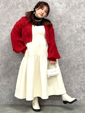 「GEVS.（ジェイヴィス）のアイテム（ワンピース/ドレス）」を使った、SMILE LAND（スマイルランド）さん（レディース・155cm）の冬コーディネート