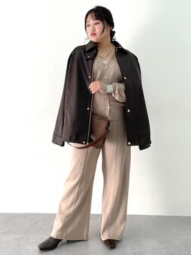 「CHIC STYLE（シックスタイル）のアイテム（ジャケット/アウター）」を使った、SMILE LAND（スマイルランド）さん（レディース・160cm）の秋コーディネート