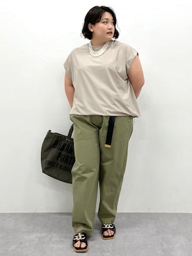 「大きいサイズレディースファッション」｜SMILE LAND（スマイルランド）さん（レディース・163cm）の夏コーディネート