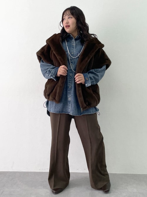 フェイクファーベスト＜大きいサイズ有＞シックスタイル（ベスト