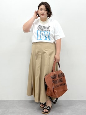 「大きいサイズレディースファッション」｜SMILE LAND（スマイルランド）さん（レディース・163cm）の夏コーディネート
