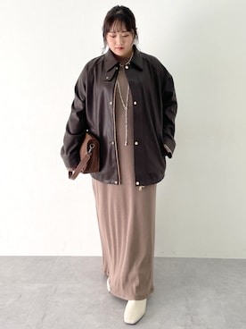 「CHIC STYLE（シックスタイル）のアイテム（ジャケット/アウター）」を使った、SMILE LAND（スマイルランド）さん（レディース・160cm）の秋コーディネート