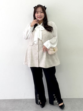 「アイテム（チュニック）」を使った、SMILE LAND（スマイルランド）さん（レディース・158cm）の秋コーディネート