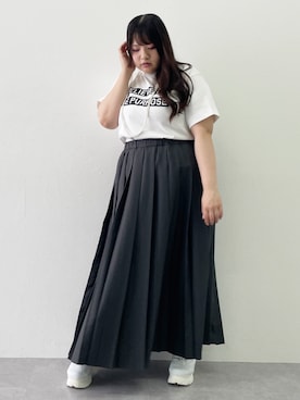「150cm台コーデ」｜「アイテム（スカート）」を使った、SMILE LAND（スマイルランド）さん（レディース・157cm）の夏コーディネート