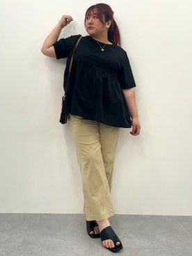 「大きいサイズレディースファッション」｜SMILE LAND（スマイルランド）さん（レディース・155cm）の夏コーディネート