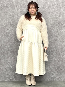 「GEVS.（ジェイヴィス）のアイテム（ワンピース/ドレス）」を使った、SMILE LAND（スマイルランド）さん（レディース・155cm）の冬コーディネート