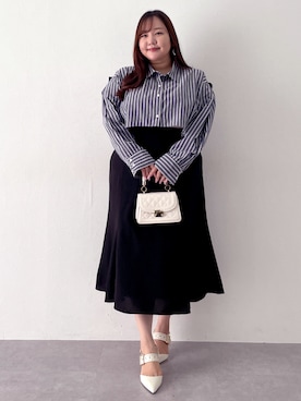 「150cm台コーデ」｜「アイテム（スカート）」を使った、SMILE LAND（スマイルランド）さん（レディース・160cm）の夏コーディネート