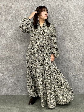 「アイテム（ワンピース/ドレス、ベージュ系）」を使った、SMILE LAND（スマイルランド）さん（レディース・160cm）の秋コーディネート