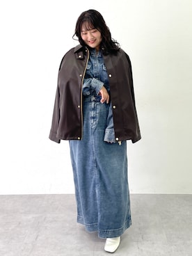 「CHIC STYLE（シックスタイル）のアイテム（ジャケット/アウター）」を使った、SMILE LAND（スマイルランド）さん（レディース・160cm）の秋コーディネート