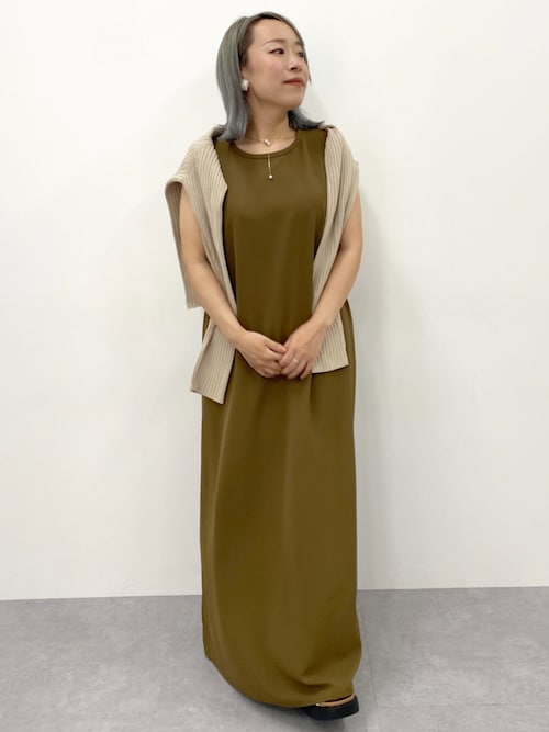 ★ Dolce. ドルチェ　ノースリーブ　Aライン　ロング　ワンピース ノースリーブAラインロングワンピース＜大きいサイズ有