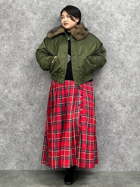 「GEVS.（ジェイヴィス）のアイテム（ジャケット/アウター）」を使った、SMILE LAND（スマイルランド）さん（レディース・163cm）の秋コーディネート