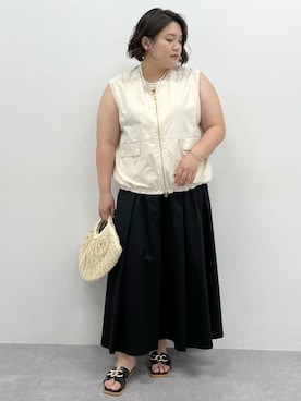 「nissen（ニッセン）のアイテム」を使った、SMILE LAND（スマイルランド）さん（レディース・163cm）の夏コーディネート