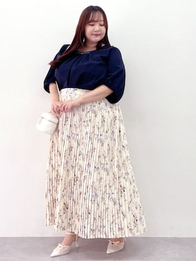 「150cm台コーデ」｜「アイテム（スカート）」を使った、SMILE LAND（スマイルランド）さん（レディース・158cm）の夏コーディネート