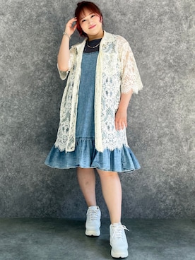 「GEVS.（ジェイヴィス）のアイテム（タンクトップ）」を使った、SMILE LAND（スマイルランド）さん（レディース・160cm）の夏コーディネート
