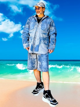 「Ann DEMEULEMEESTER（アンドゥムルメステール）のアイテム」を使った、路傍の佐藤 さん（メンズ・169cm）の夏コーディネート