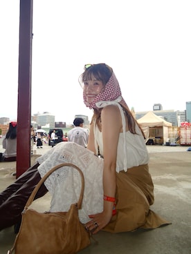 「Freada（フリーダ）のアイテム（ワンピース/ドレス）」を使った、nanaさん（レディース・170cm）の夏コーディネート