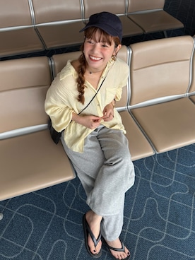 「アイテム（スウェットパンツ）」を使った、nanaさん（レディース・170cm）の夏コーディネート