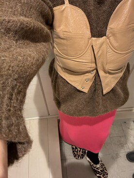 「アイテム（スカート、ピンク系）」を使った、ka7anakaさん（レディース・167cm）の冬コーディネート