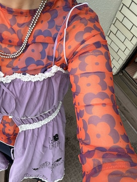 「アイテム（ワンピース/ドレス、パープル系）」を使った、ka7anakaさん（レディース・167cm）の秋コーディネート