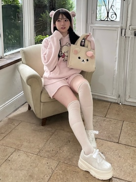 「アイテム（ルームウェア/パジャマ）」を使った、karenさん（レディース・163cm）の秋コーディネート