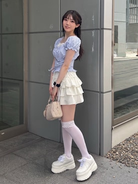 「アイテム（ボストンバッグ）」を使った、karenさん（レディース・163cm）の夏コーディネート