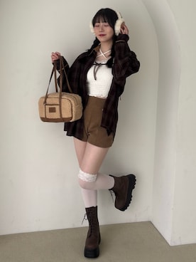 「アイテム（ブーツ）」を使った、karenさん（レディース・163cm）の夏コーディネート