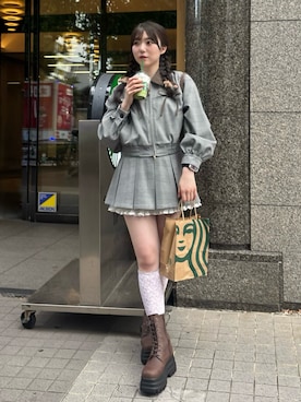 「アイテム（ブルゾン）」を使った、karenさん（レディース・163cm）の秋コーディネート