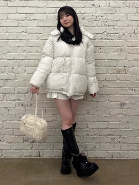 「アイテム（ダウンジャケット/コート）」を使った、karenさん（レディース・163cm）の秋コーディネート
