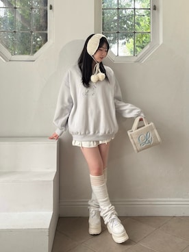 「アイテム（スウェット）」を使った、karenさん（レディース・163cm）の秋コーディネート