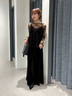 「KBF（ケイビーエフ）のアイテム（セットアップ）」を使った、えみかさん（レディース・155cm）の秋コーディネート