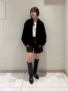「KBF（ケイビーエフ）のアイテム（ジャケット/アウター）」を使った、えみかさん（レディース・155cm）の秋コーディネート