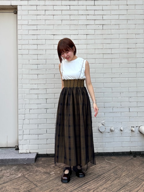 今期新品　KBF♡ チュールレイヤードチェックスカート KBF｜チュールレイヤードチェックスカート | Rakuten Fashion