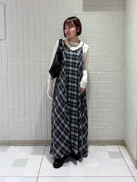 「KBF（ケイビーエフ）のアイテム（ワンピース/ドレス）」を使った、えみかさん（レディース・155cm）の春コーディネート