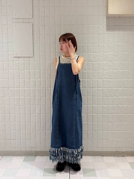 「柄物」｜えみかさん（レディース・154cm）の夏コーディネート