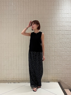 「骨格ナチュラル」｜えみかさん（レディース・154cm）の夏コーディネート