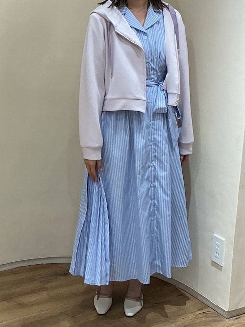 セール】2026春夏新作 サイドプリーツテーラーワンピース（ワンピース