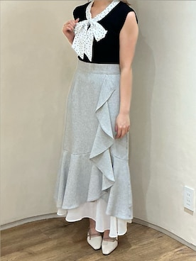 「MISCH MASCH（ミッシュマッシュ）のアイテム（スカート）」を使った、アトレ川崎店さん（レディース・155cm）の春コーディネート