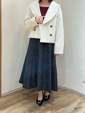 「クリスマス」｜「アイテム（ジャケット/アウター）」を使った、アトレ川崎店さん（レディース・158cm）の冬コーディネート