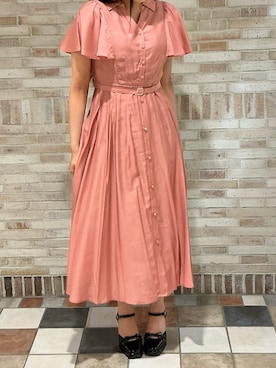 「ORiental TRaffic（オリエンタルトラフィック）のカット デザイン プラットフォーム パンプス /61116（パンプス、ブラック系）」を使った、アトレ川崎店さん（レディース・155cm）の春コーディネート