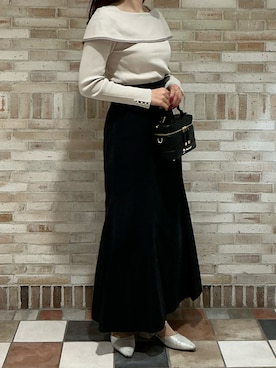 「アイテム（ドレスシューズ、シルバー系）」を使った、アトレ川崎店さん（レディース・158cm）の秋コーディネート