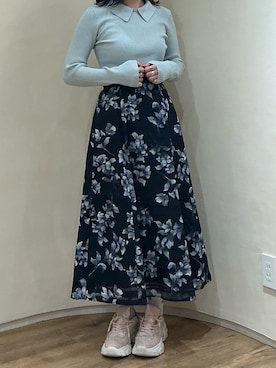 「寒色系」｜アトレ川崎店さん（レディース・158cm）の春コーディネート