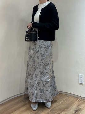 「アイテム（ノーカラージャケット、グレー系）」を使った、アトレ川崎店さん（レディース・158cm）の秋コーディネート