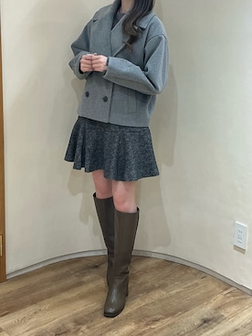 「アイテム（チェスターコート）」を使った、アトレ川崎店さん（レディース・158cm）の秋コーディネート