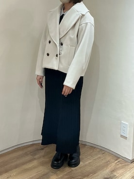 「アイテム（チェスターコート）」を使った、アトレ川崎店さん（レディース・158cm）の秋コーディネート