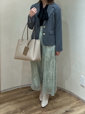 アトレ川崎店さん（レディース・158cm）の冬コーディネート