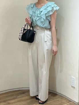 「MISCH MASCH（ミッシュマッシュ）のアイテム（トップス）」を使った、アトレ川崎店さん（レディース・155cm）の春コーディネート
