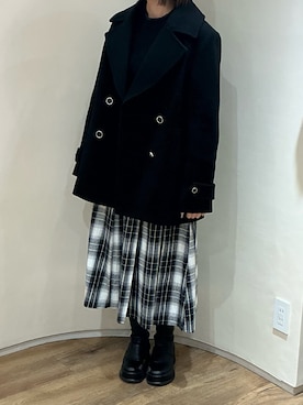 「おでかけコーデ」｜「アイテム（チェスターコート）」を使った、アトレ川崎店さん（レディース・158cm）の冬コーディネート